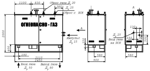 Установка газорегуляторная шкафная с узлом учета УГРШ(К)-50Н-ЭК