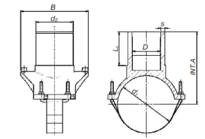 Седловой отвод (накладной уход) SDR 11 PE 100 PN 10